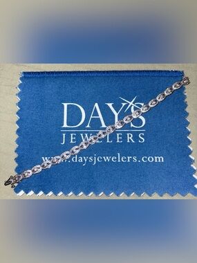 Sterling Silver Diamond Infinity link Tennis Bracelet